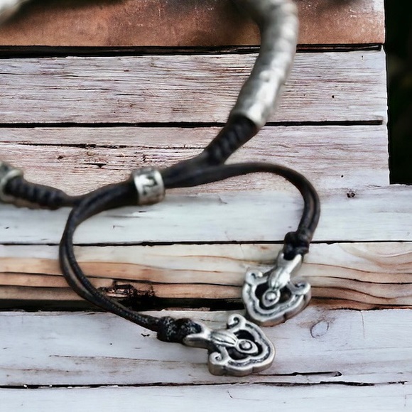 OM MANI PADME HUM SILVER BEAD UNISEX BRACELET - Picture 4 of 10